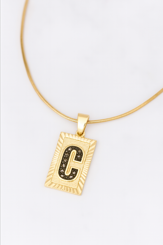 "Her" Initial Pendant