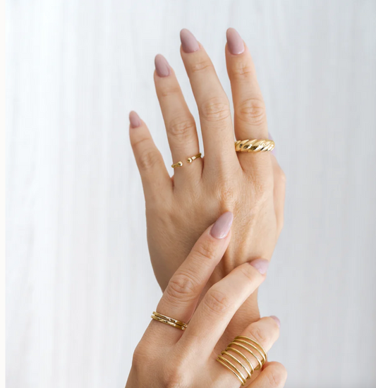 "Oui" Croissant Everyday Ring