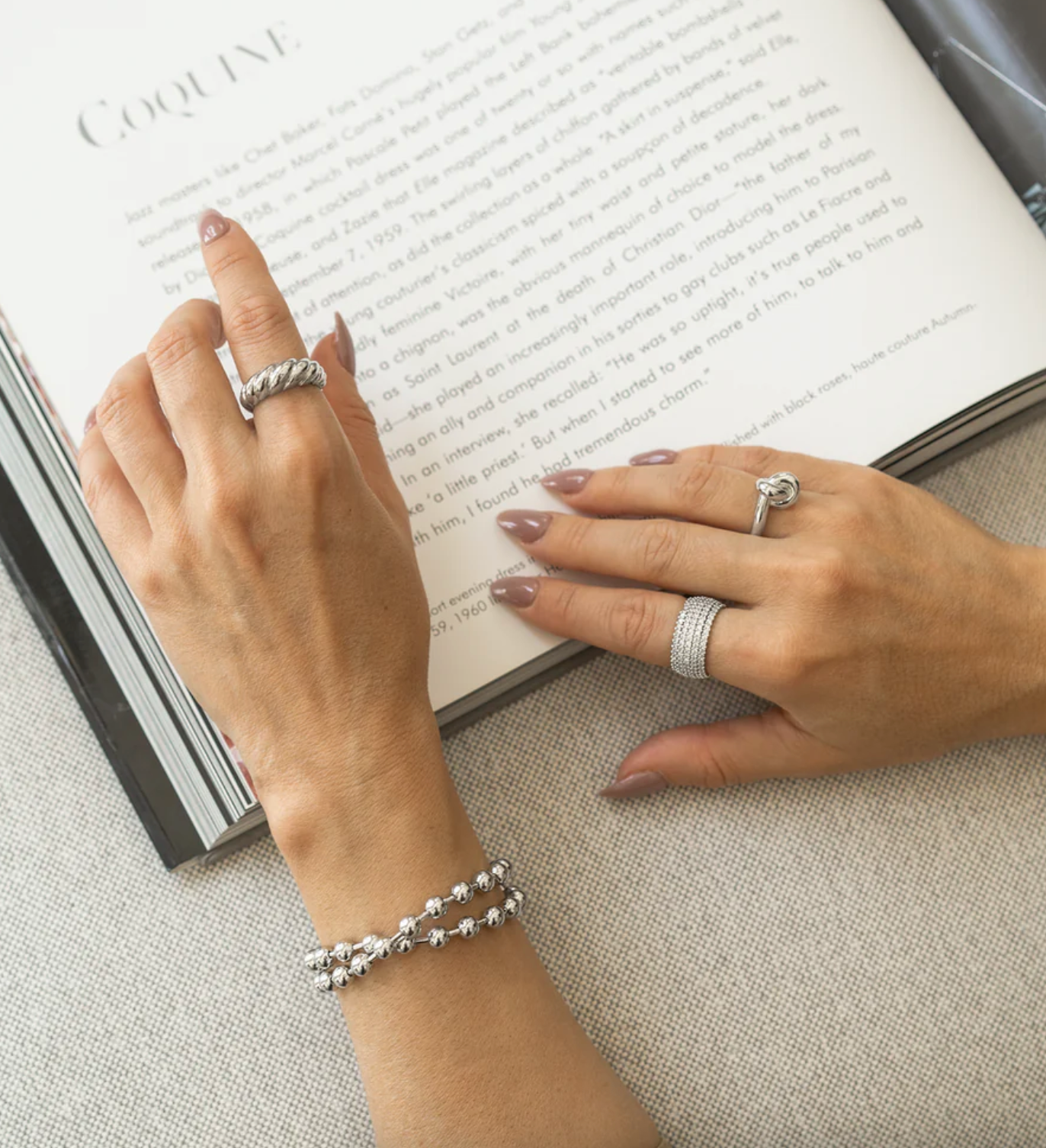 "Oui" Croissant Everyday Ring