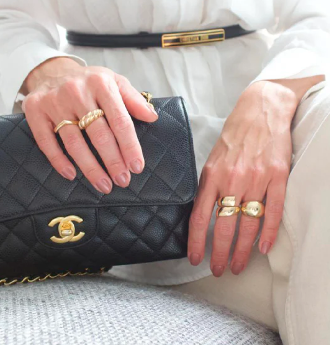 "Oui" Croissant Everyday Ring