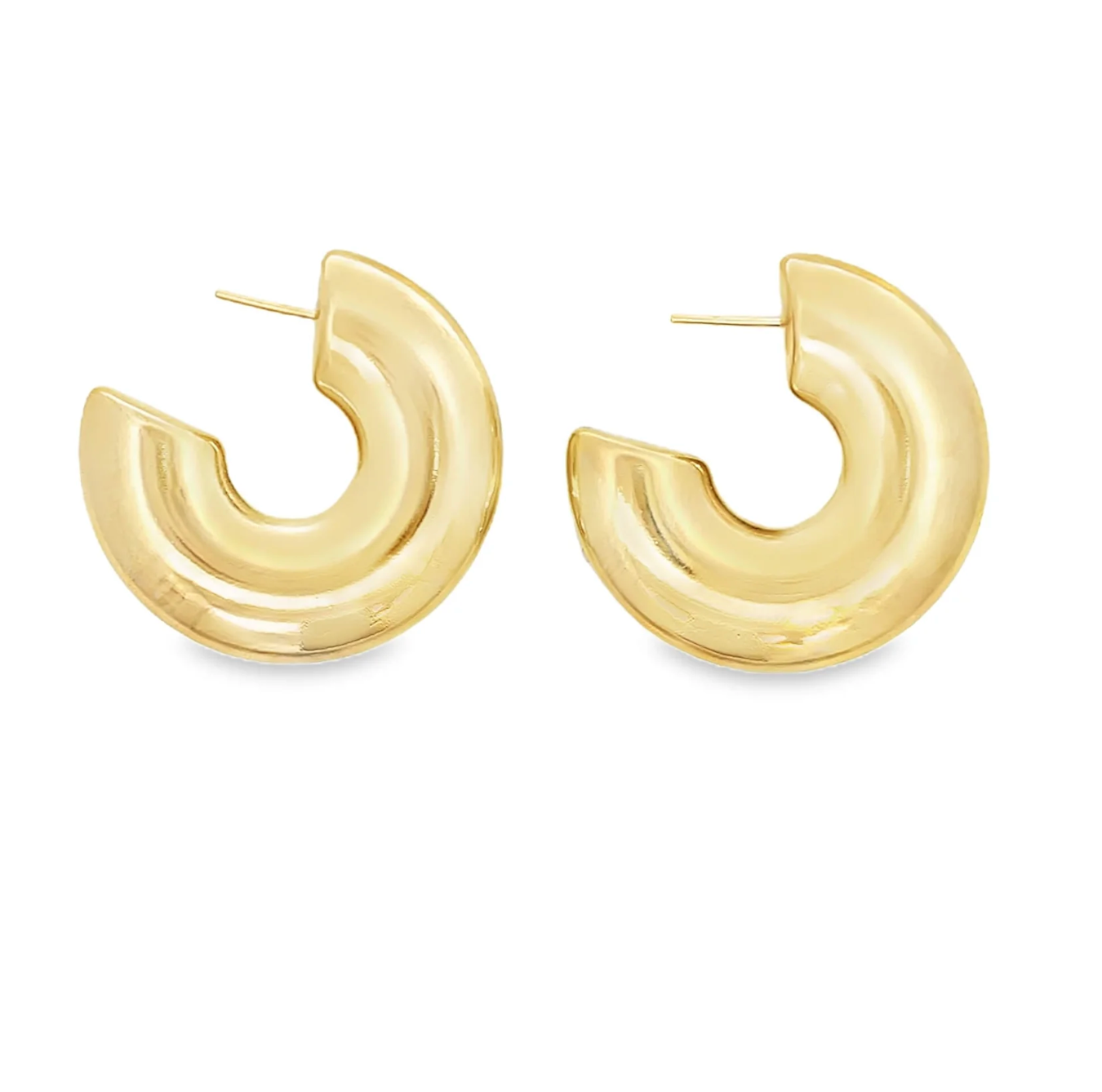 "Honey" Chunky Classic Hoop Earrings