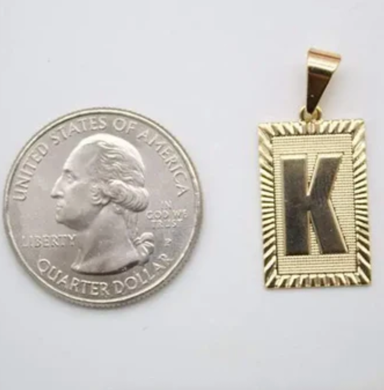 "Her" Initial Pendant